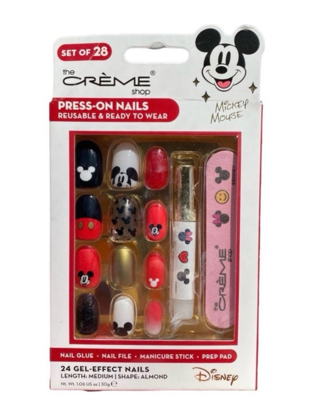 Disney The Creme Shop Mickey Mouse and Minnie Mouse Press On Nails Brand New
